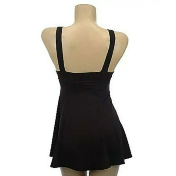 Fit 4 U D's & E's Whimsical Paisley Swim Dress size 14 Brown Turquoise Modest - Picture 9 of 10